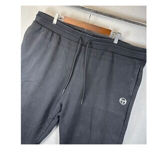 Sergio Tacchini Mens Faded Sweatpants 4XL Black Joggers‎ Logo Lounge Activewear